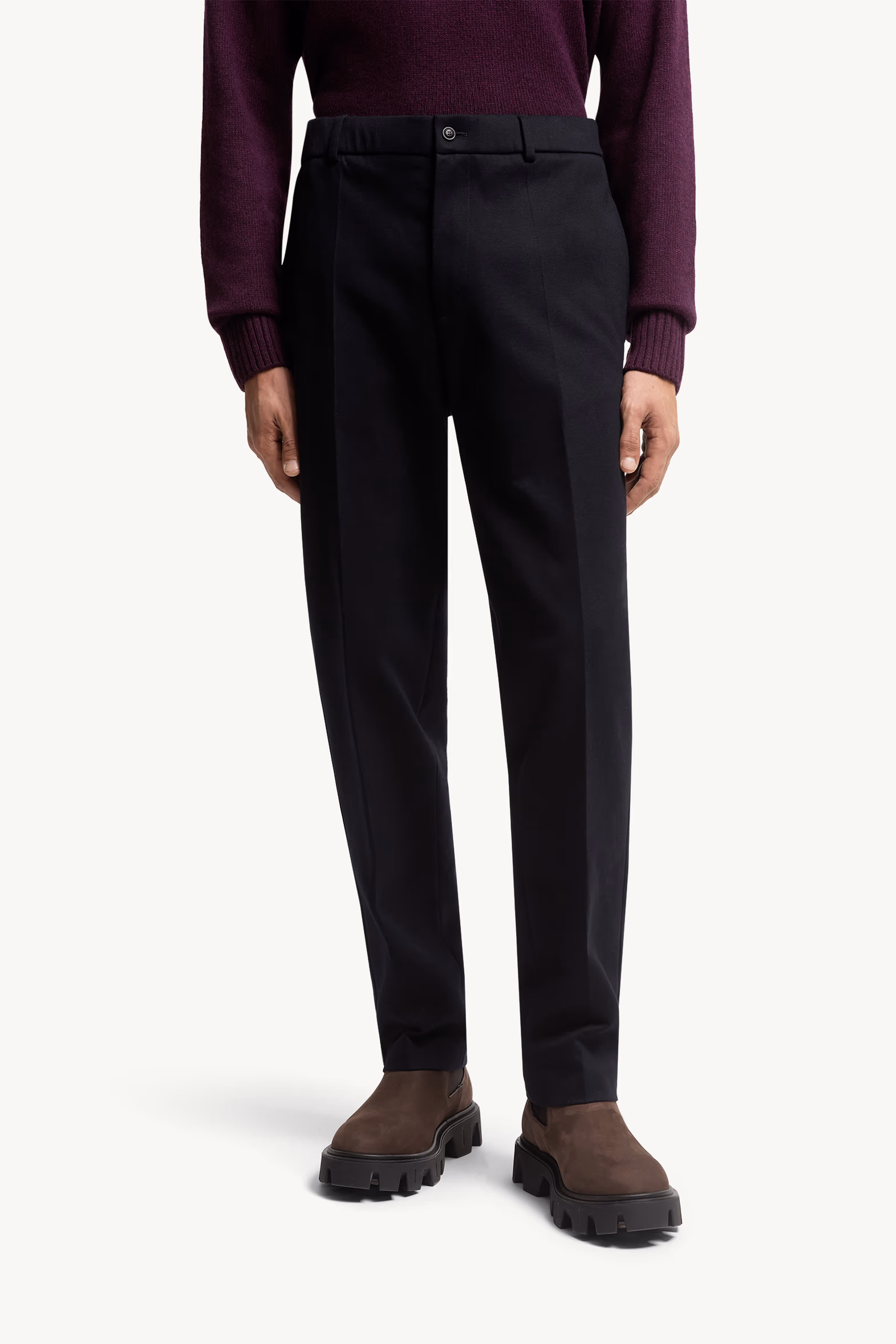Pantalones de sastrería de mezcla de algodón Hombre Azul Moncler 3